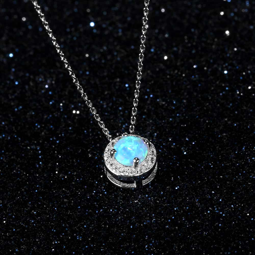 Opal Necklace for Women – Elegant S925 Silver Pendant