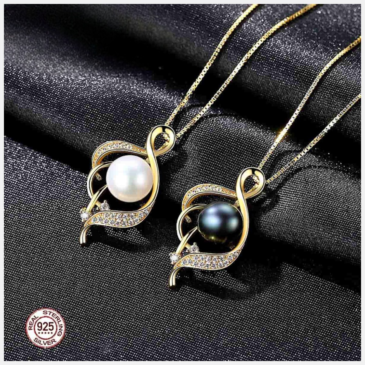 S925 Sterling Silver Freshwater Pearl Pendant Necklace – Unique Design for Women
