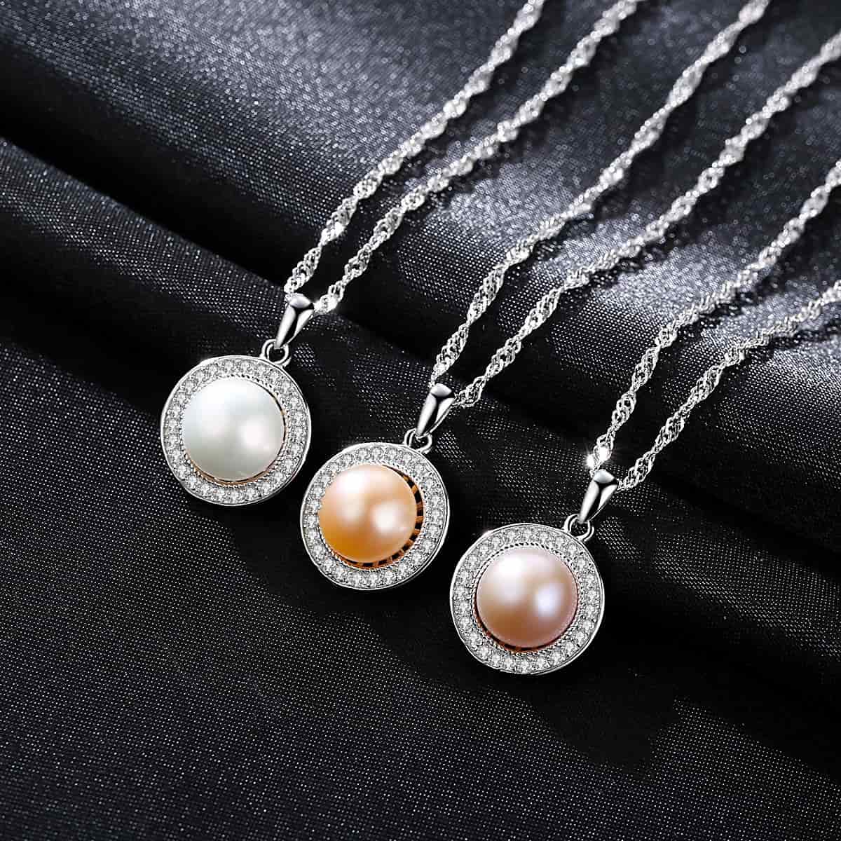 Silver Pearl Necklace – Elegant S925 Sterling Silver Jewelry for Women