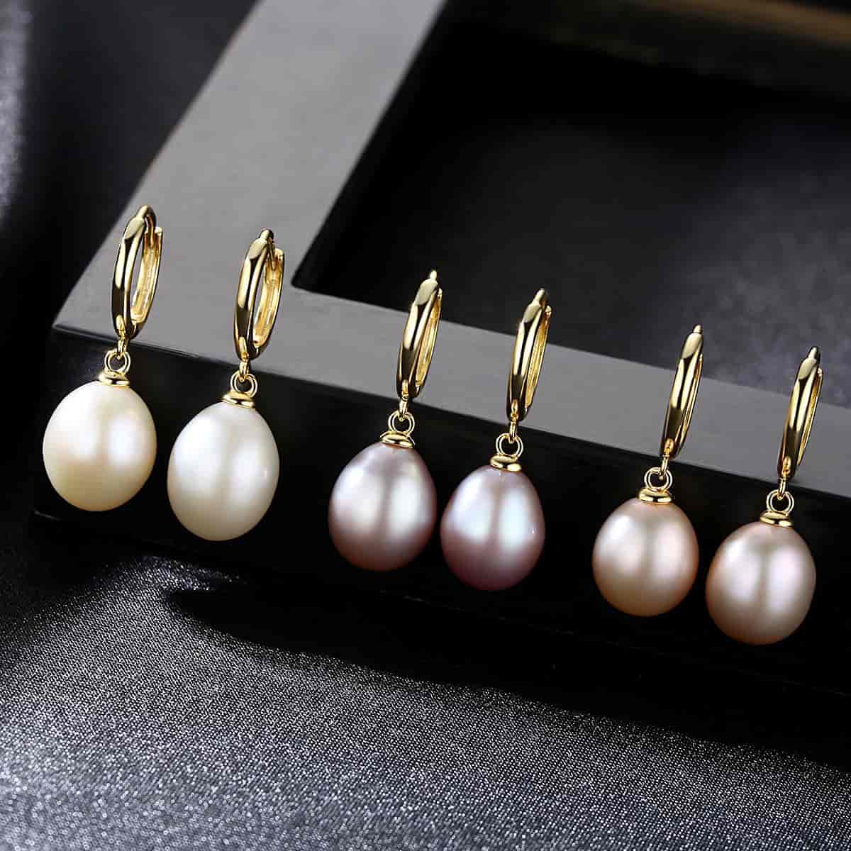 Freshwater Pearl Earrings – Elegant S925 Sterling Silver Earrings for Women
