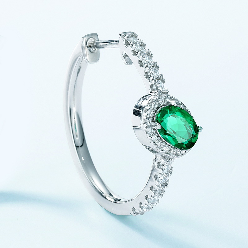 Silver Emerald Earrings – Vintage S925 Green Gemstone Drops | BlingKu