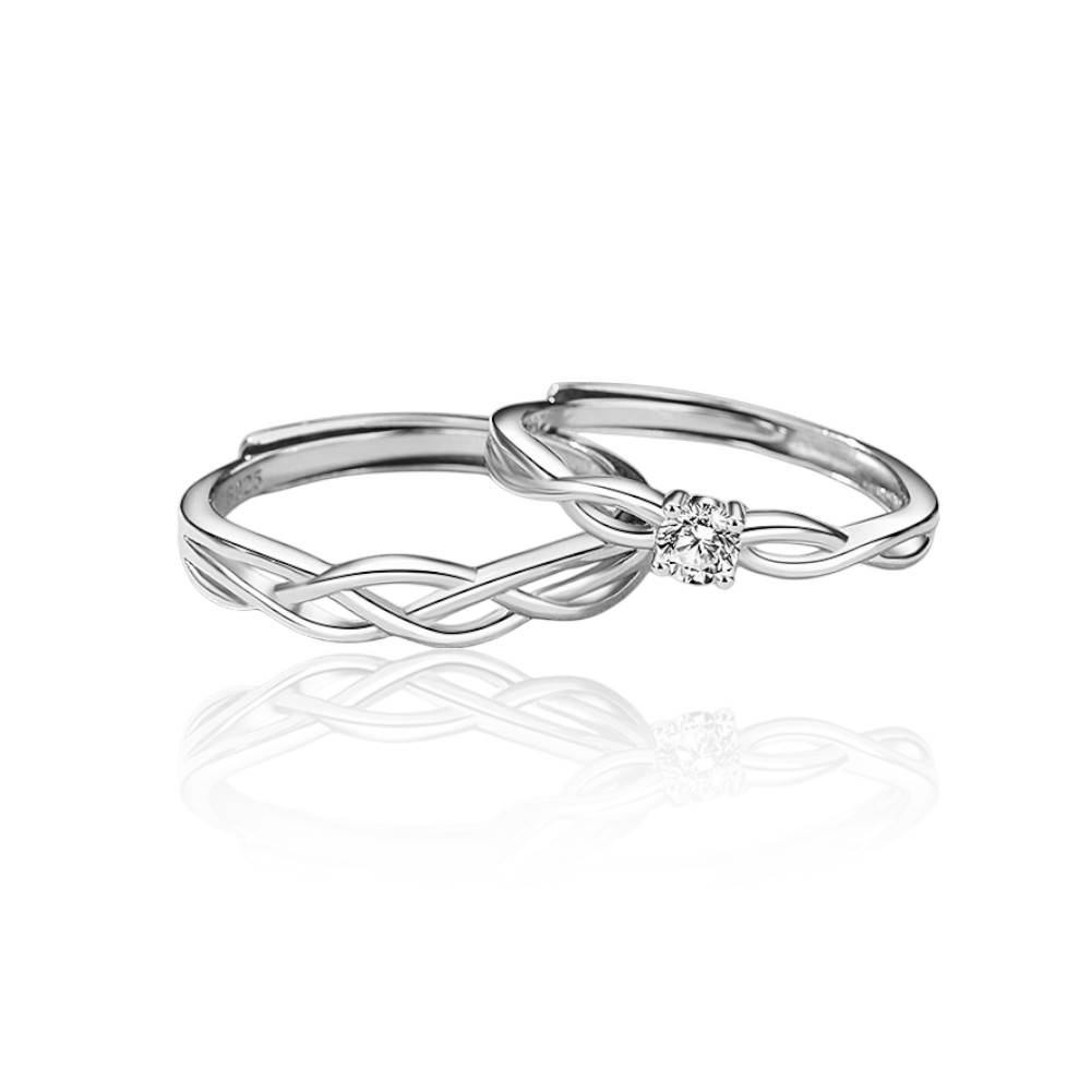 Best Couple Wedding Rings | Minimalist Matching Bands in S925 Silver