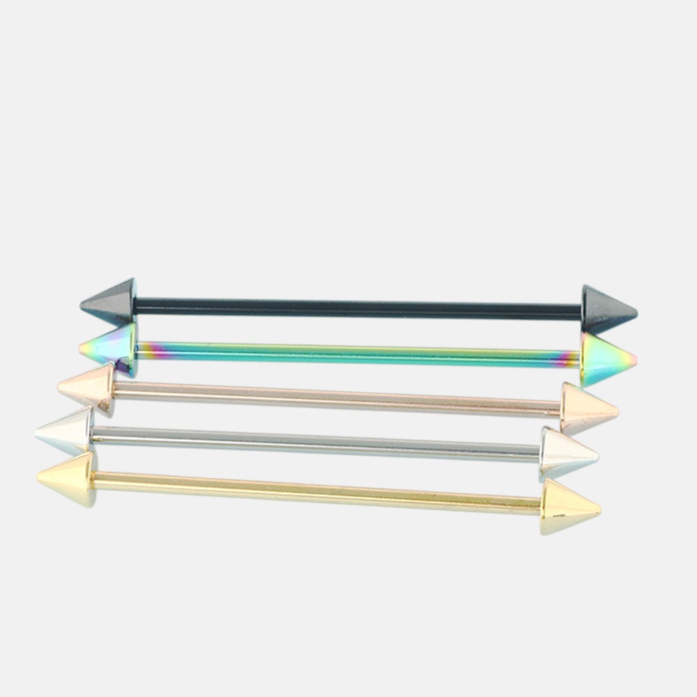 Ear Piercing Jewelry Types – Cone Spike Long Bar Earring for Cartilage or Helix