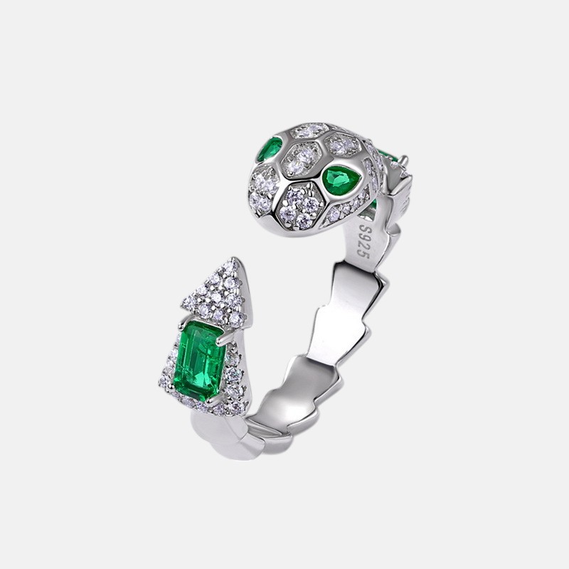 Snake Jewelry for Women – Adjustable S925 Sterling Silver Serpent Ring