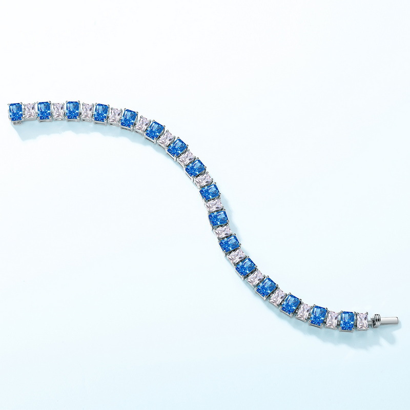 Elegant Ice-Cut Silver Bracelets for Women | S925 Luxury Design