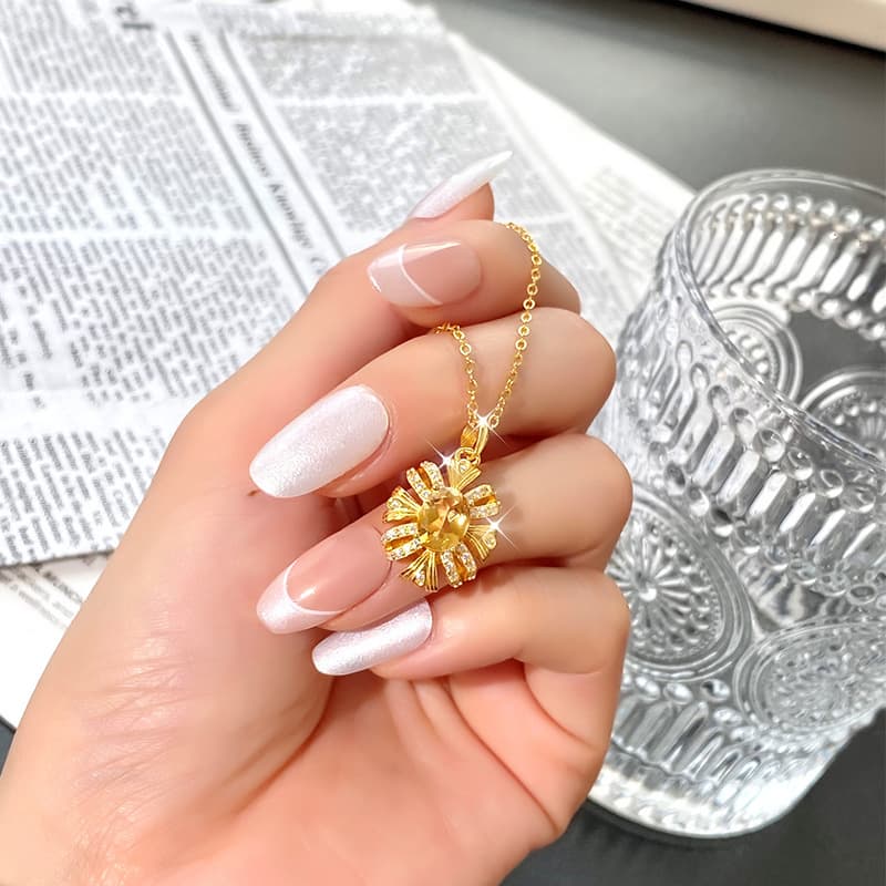 Natural Crystal Pendant Necklace – S925 Sterling Silver | Blingku