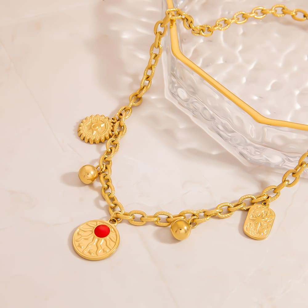 Matching Necklaces for Couples – Angel & Devil Vintage Skull Pendant Set