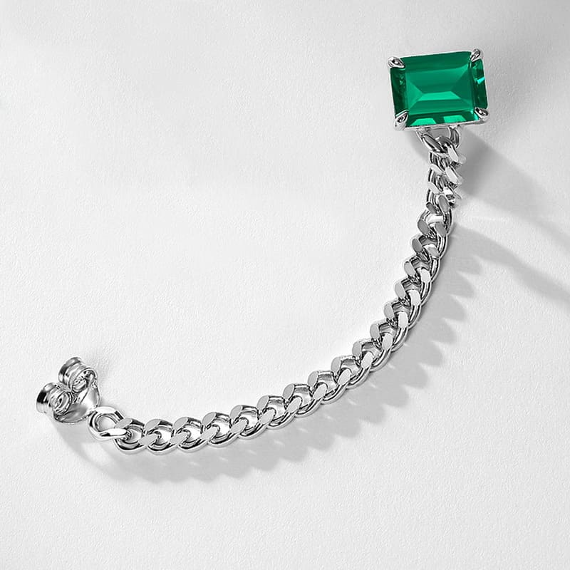 S925 Sterling Silver Long Tassel Sapphire Earrings – September Birthstone