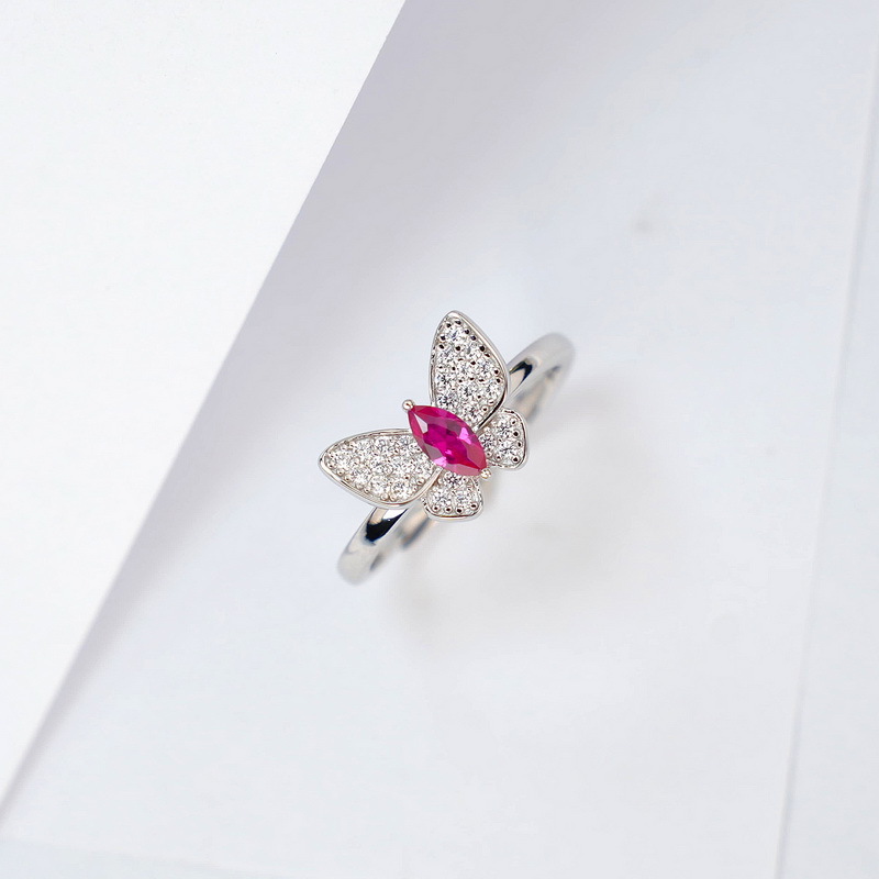S925 Sterling Silver Butterfly Sapphire Ring – September Birthstone