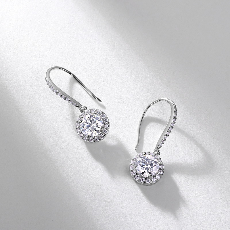 Lab-Created Ruby Dangle Earrings – S925 Silver Custom Gemstone Jewelry