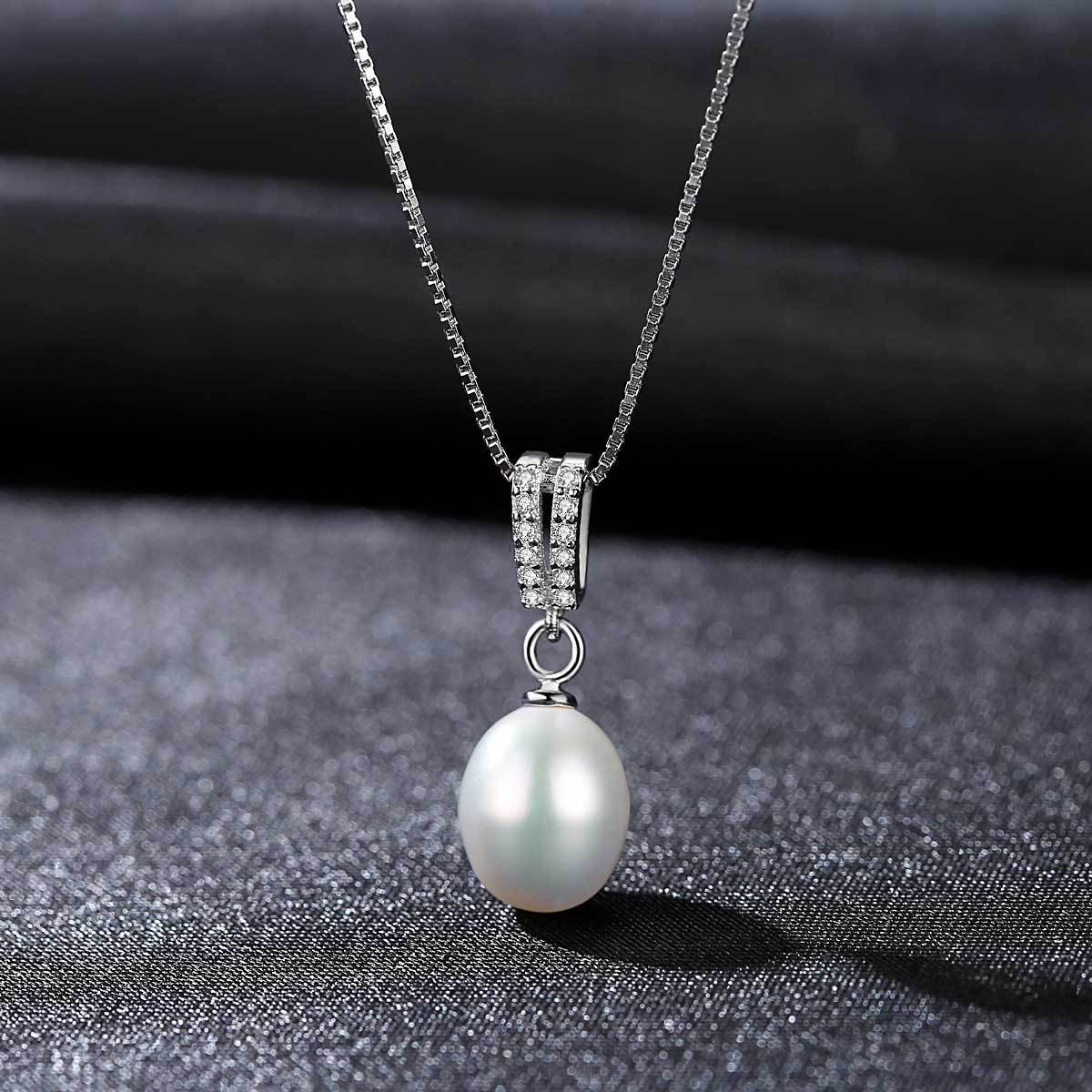 Pearl Pendant for Women – Elegant S925 Sterling Silver Necklace