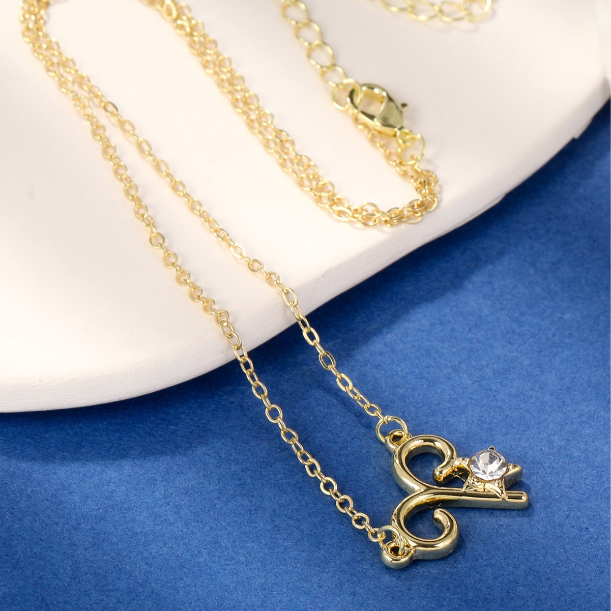 Zodiac Necklace – Alloy Crystal-Set 12 Zodiac Constellation Clavicle Necklace