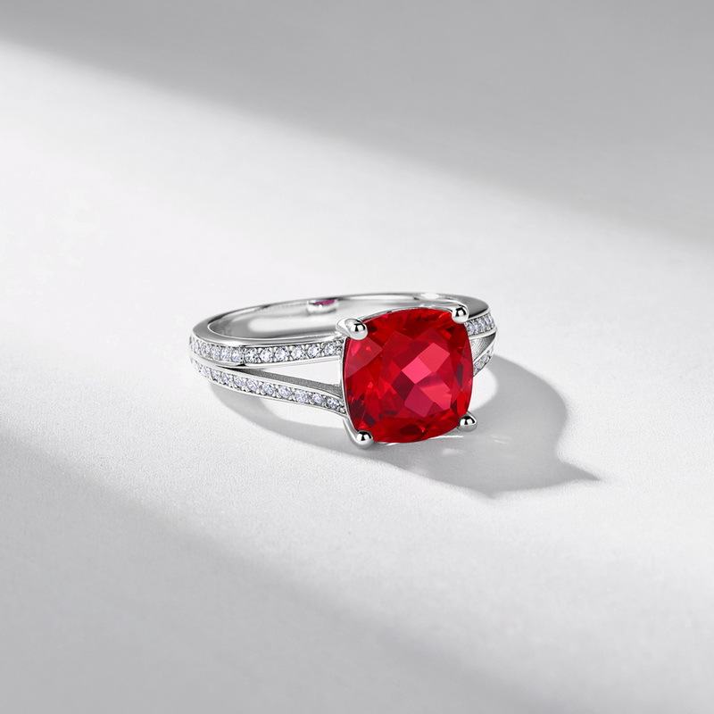 Ruby Heart Ring - 925 Sterling Silver – Elegant Index Finger Ring