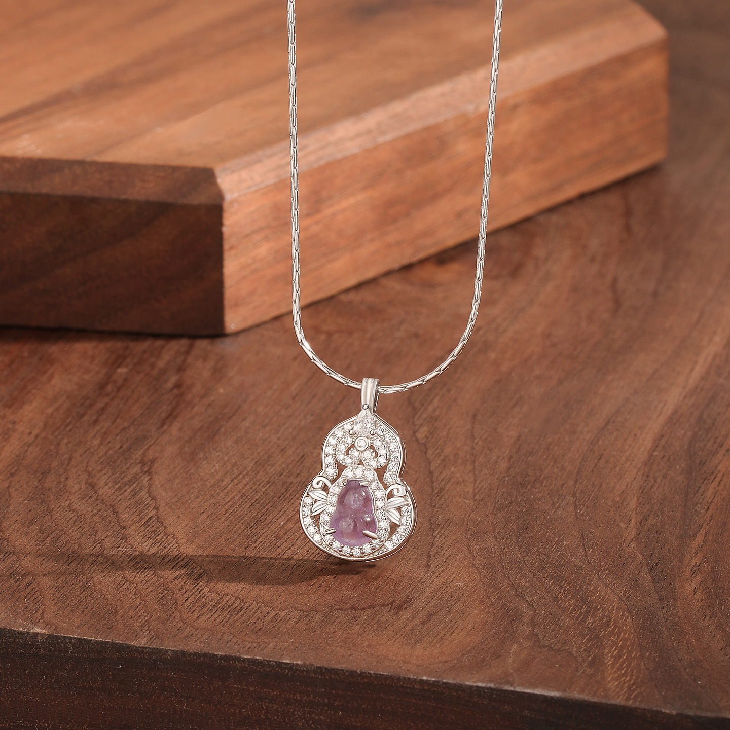 Amethyst Necklace – S925 Sterling Silver Clear Elegant Pendant