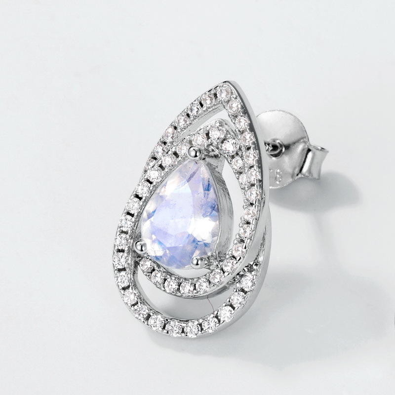 Sapphire Earrings - S925 Sterling Silver Waterdrop Earrings