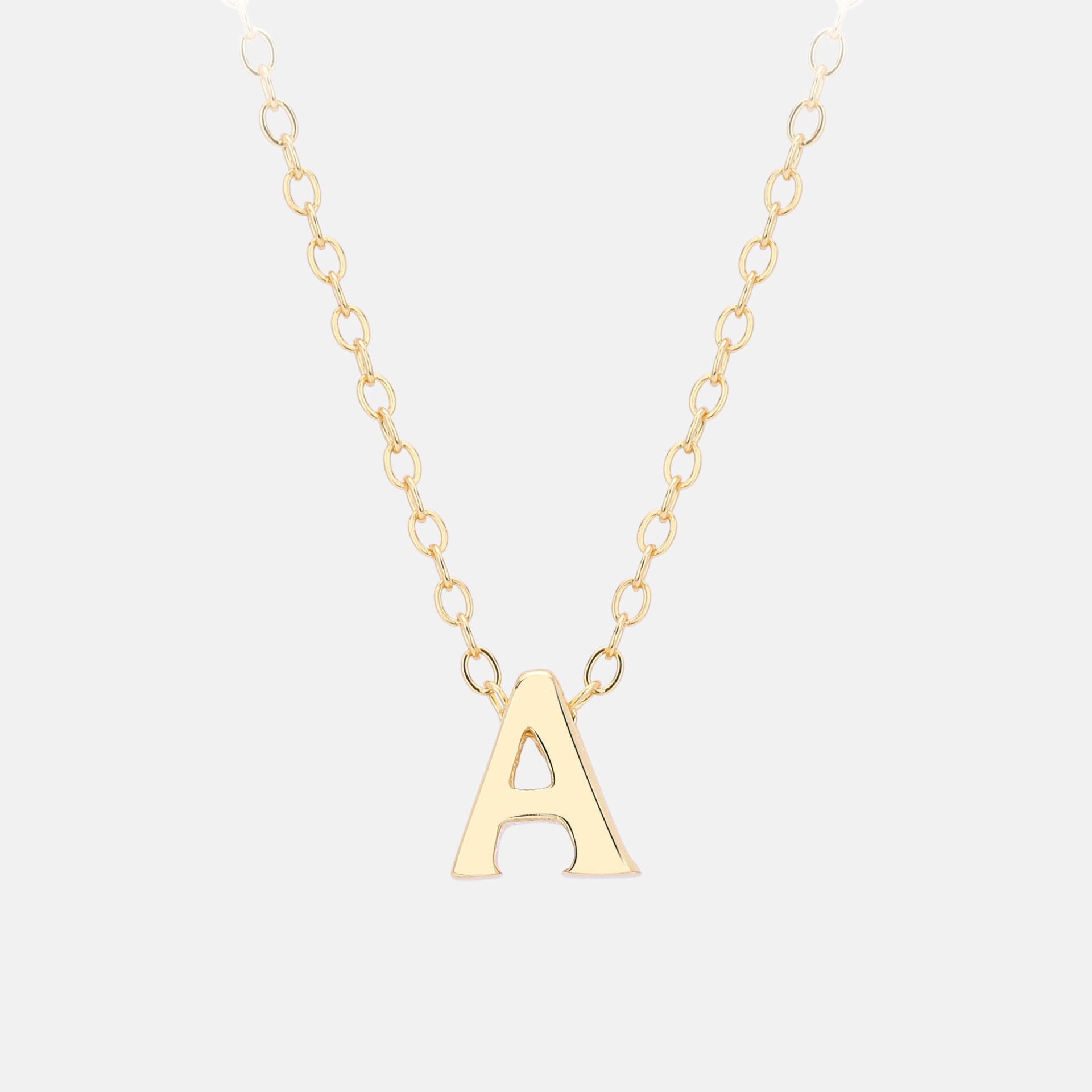 Initial Necklace – S925 Sterling Silver A–Z Alphabet Pendant Clavicle Chain