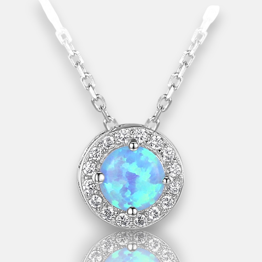 Opal Necklace for Women – Elegant S925 Silver Pendant