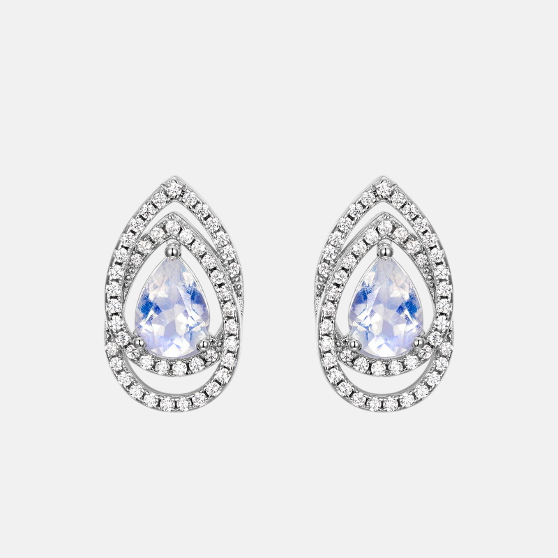 Sapphire Earrings - S925 Sterling Silver Waterdrop Earrings