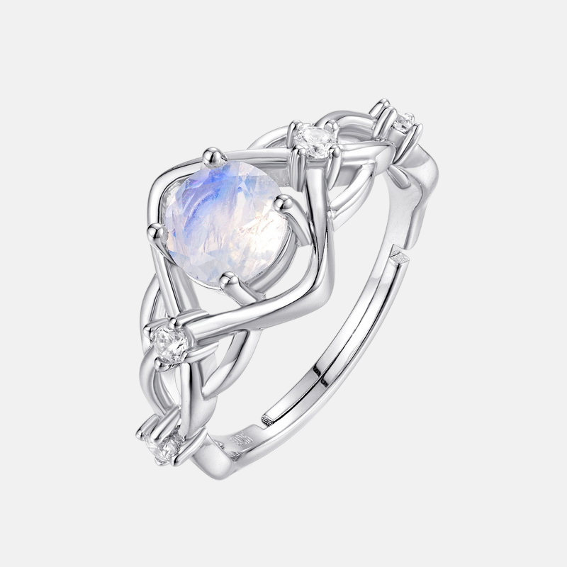 Sapphire Ring - S925 Sterling Silver Open Band