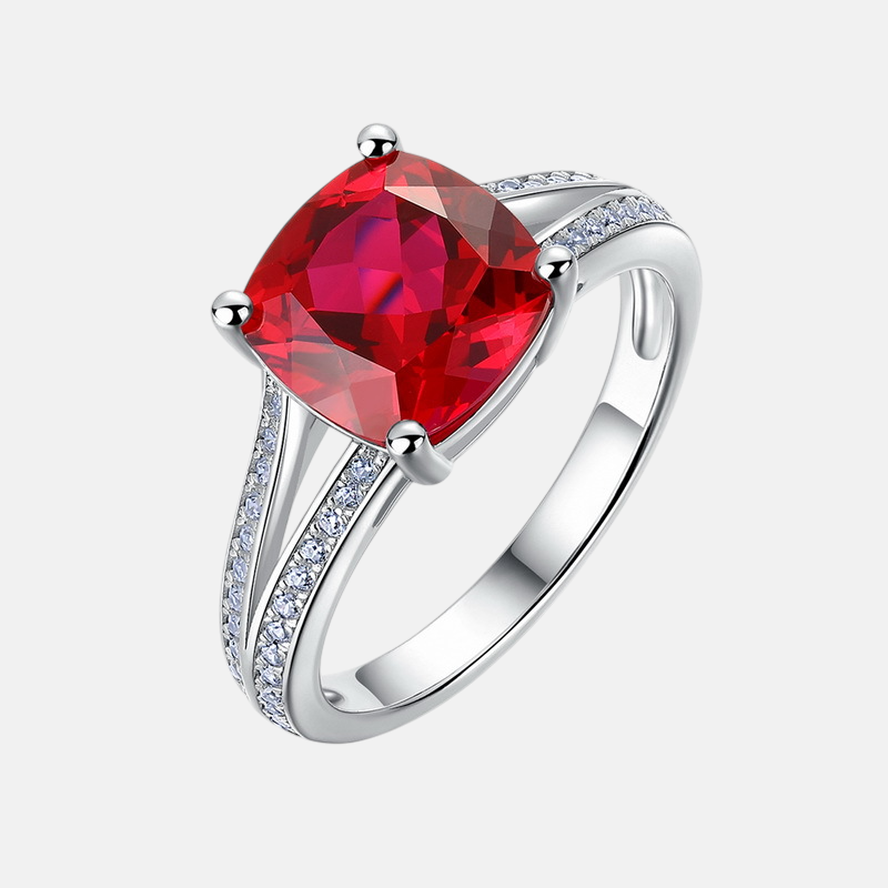 Ruby Heart Ring - 925 Sterling Silver – Elegant Index Finger Ring