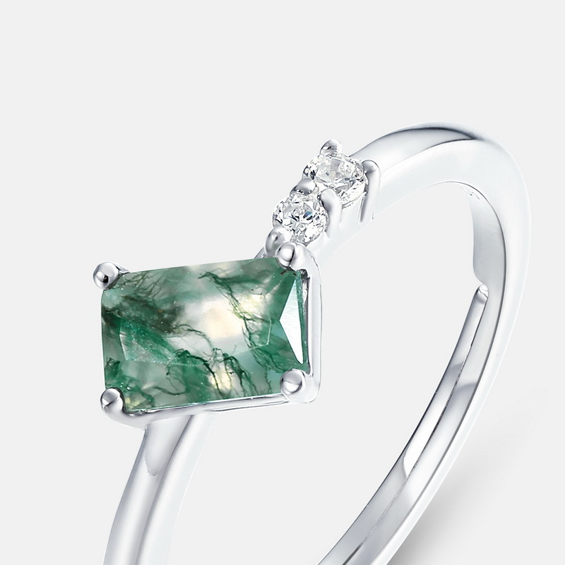 Open Adjustable Alexandrite Ring | S925 Sterling Silver Color‑Change Gem – Unique Statement Design