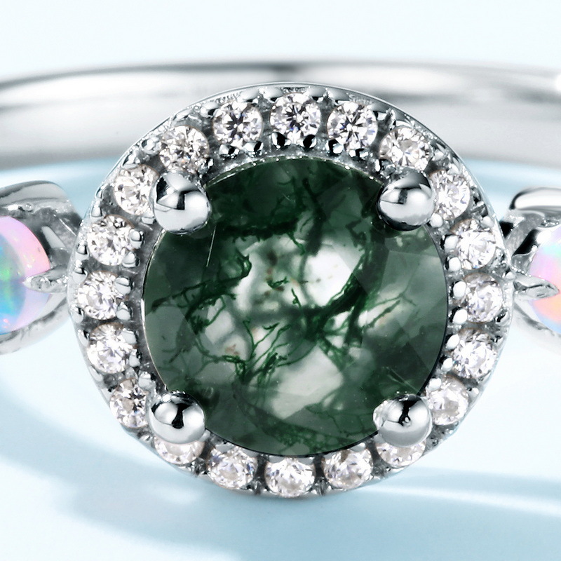 Round Cut Alexandrite Ring | S925 Sterling Silver Color‑Change Gem – June Birthstone