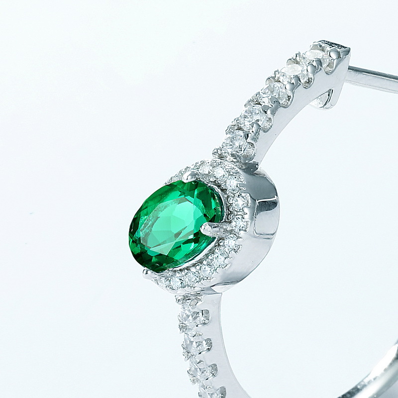 Silver Emerald Earrings – Vintage S925 Green Gemstone Drops | BlingKu