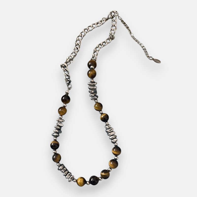 Cool Necklaces | Chunky Silver Beaded Hip-Hop Style Necklace