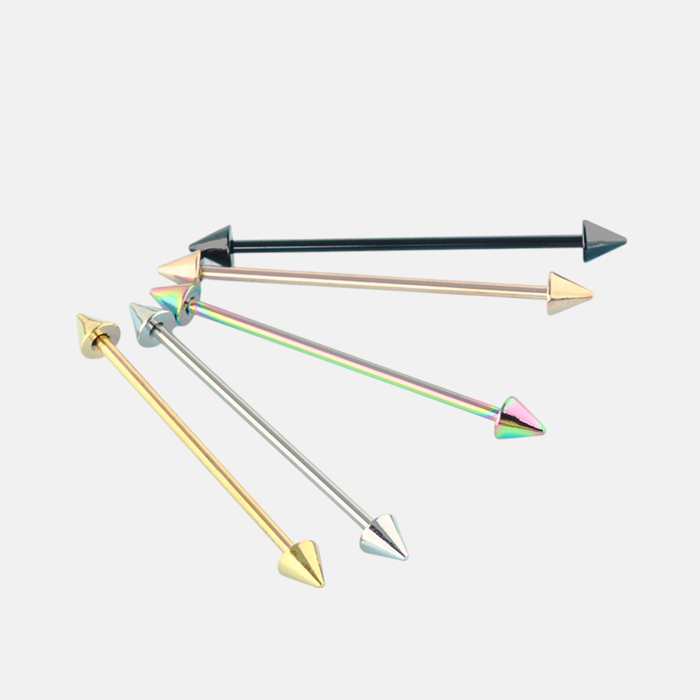 Ear Piercing Jewelry Types – Cone Spike Long Bar Earring for Cartilage or Helix