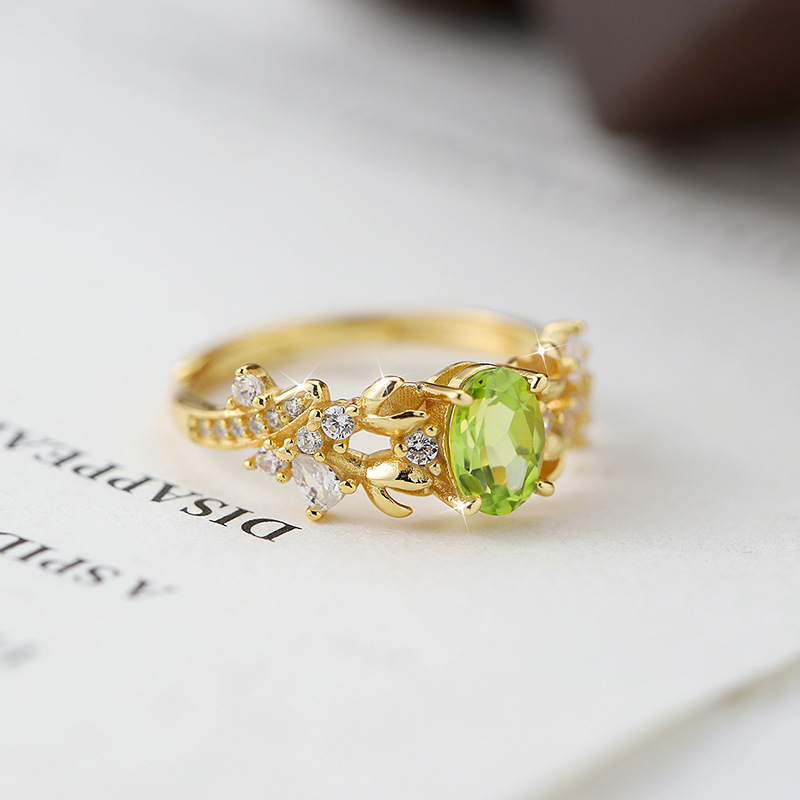 Blue Topaz-Inspired Floral Ring – S925 Sterling Silver Bauhinia Design