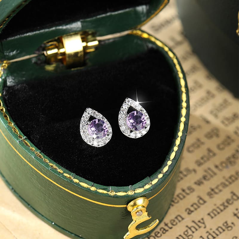 Teardrop Earrings – S925 Sterling Silver with Natural Peridot