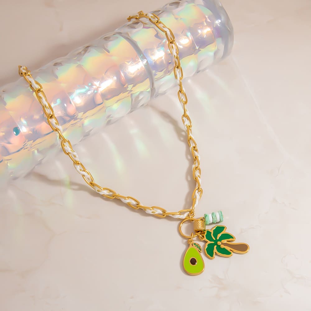 Discount Gold Necklaces – Bold Ocean Creature Pendant with Braided Cord