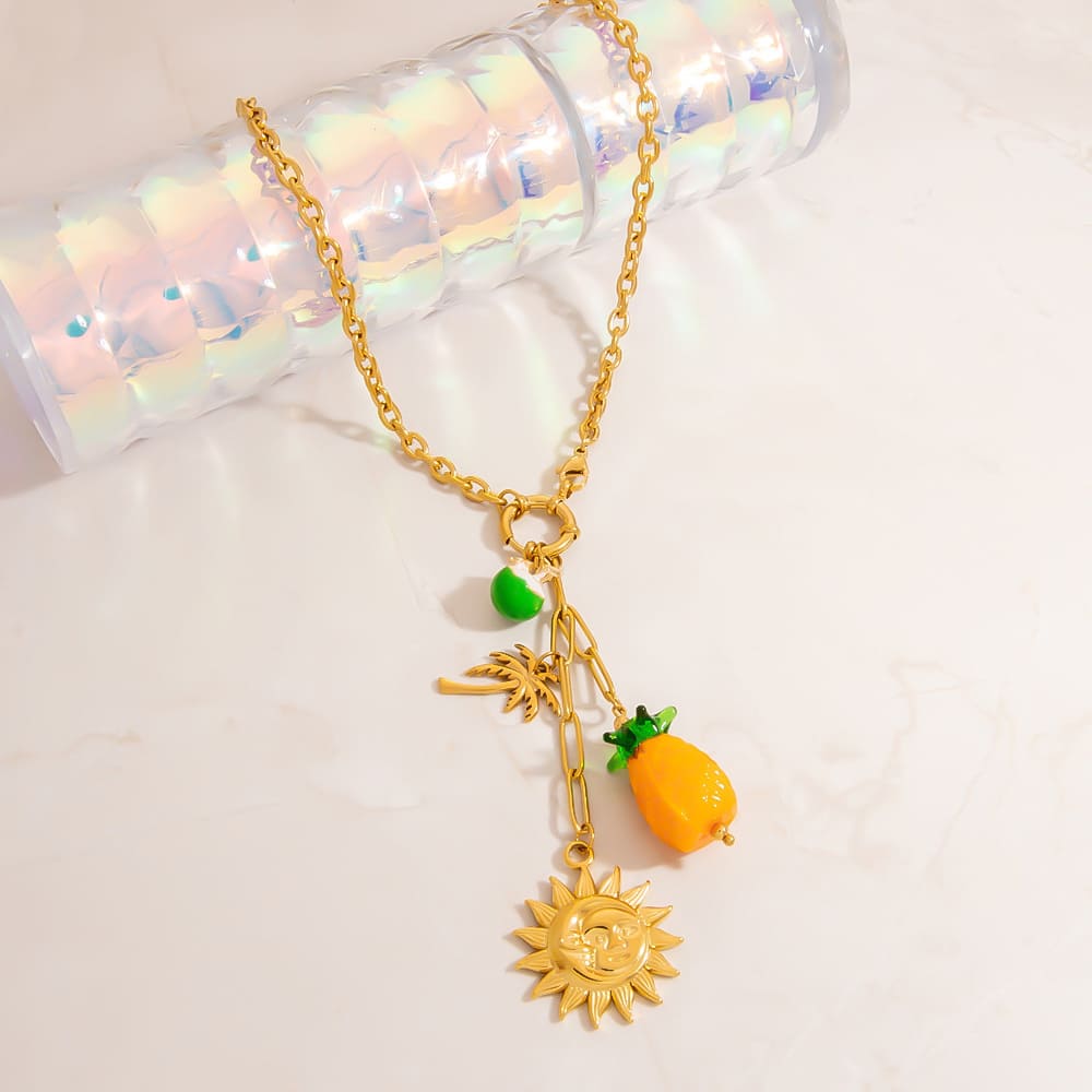 Under $20 – Fresh Fruit Series Y-Shaped Multi-Pendant Necklaces (5 Styles)