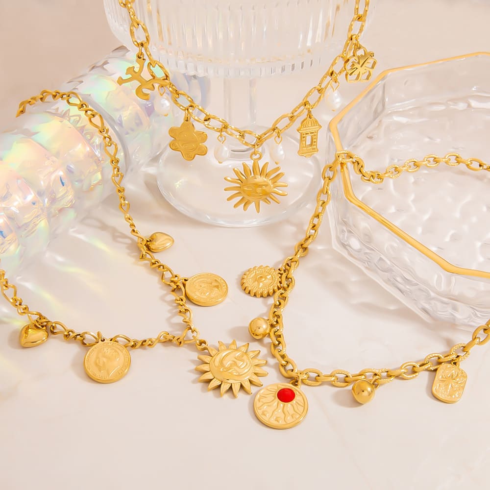 Matching Necklaces for Couples – Angel & Devil Vintage Skull Pendant Set