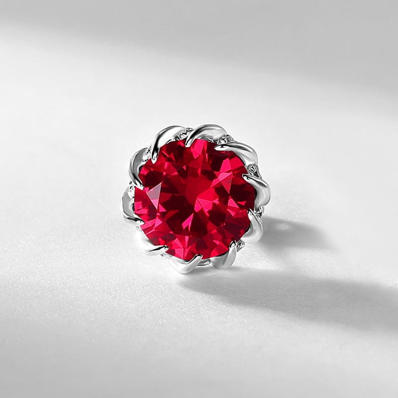 S925 Sterling Silver Sapphire Flower Stud Earrings – September Birthstone