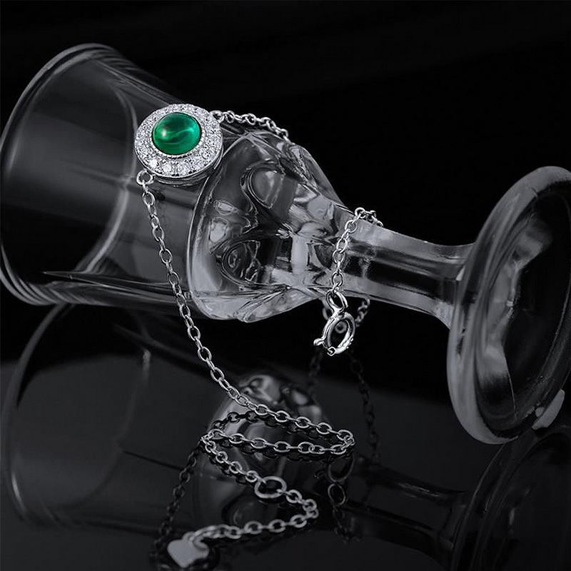 Emerald Chain Bracelet – S925 Silver Lab-Created Emerald Jewelry