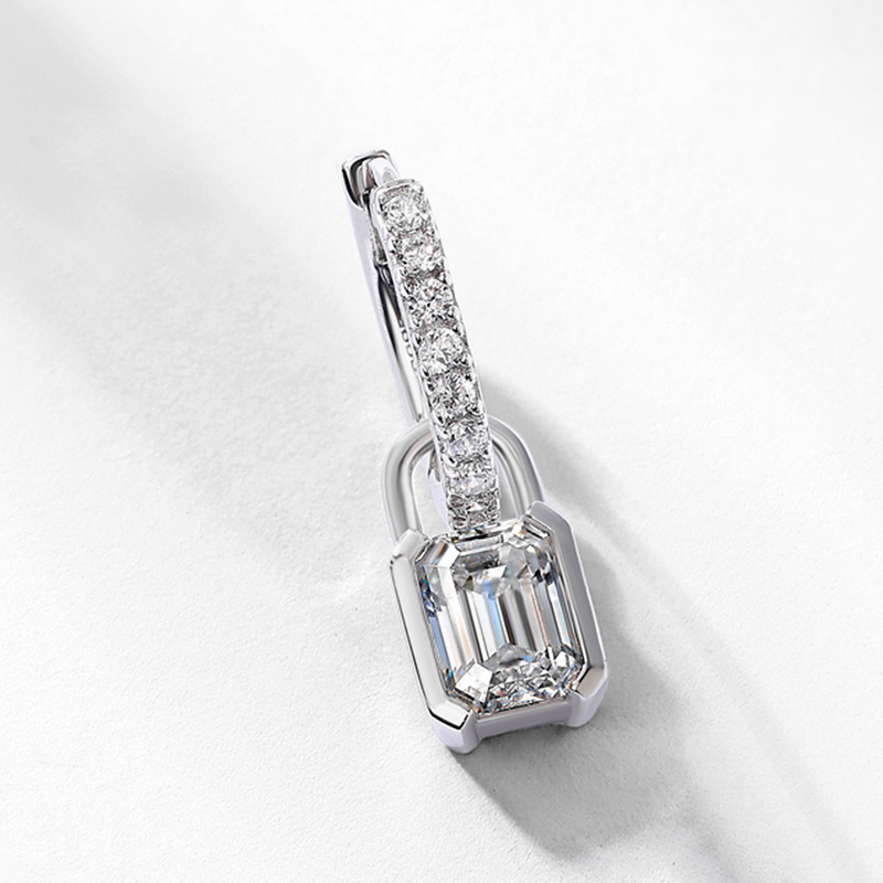 Moissanite Drop Earrings – S925 Silver Minimalist Luxury Jewelry