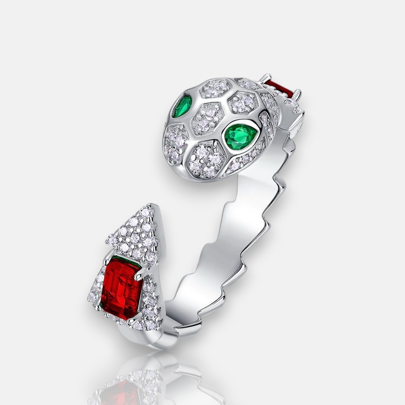 Snake Jewelry for Women – Adjustable S925 Sterling Silver Serpent Ring