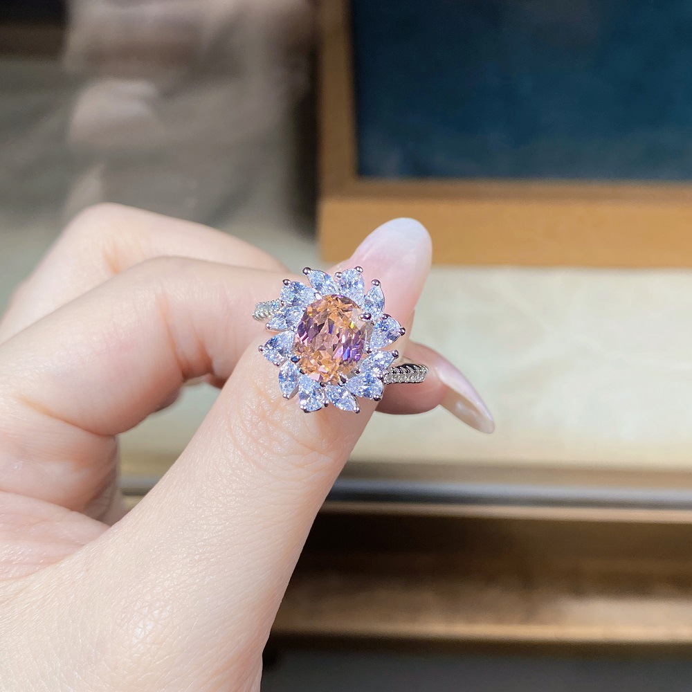 3CT Aquamarine Wobble-Band Gemstone Ring in S925 Sterling Silver – March Birthstone Design