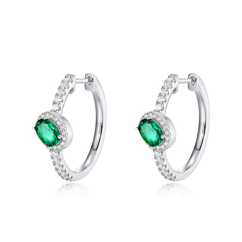 Silver Emerald Earrings – Vintage S925 Green Gemstone Drops | BlingKu