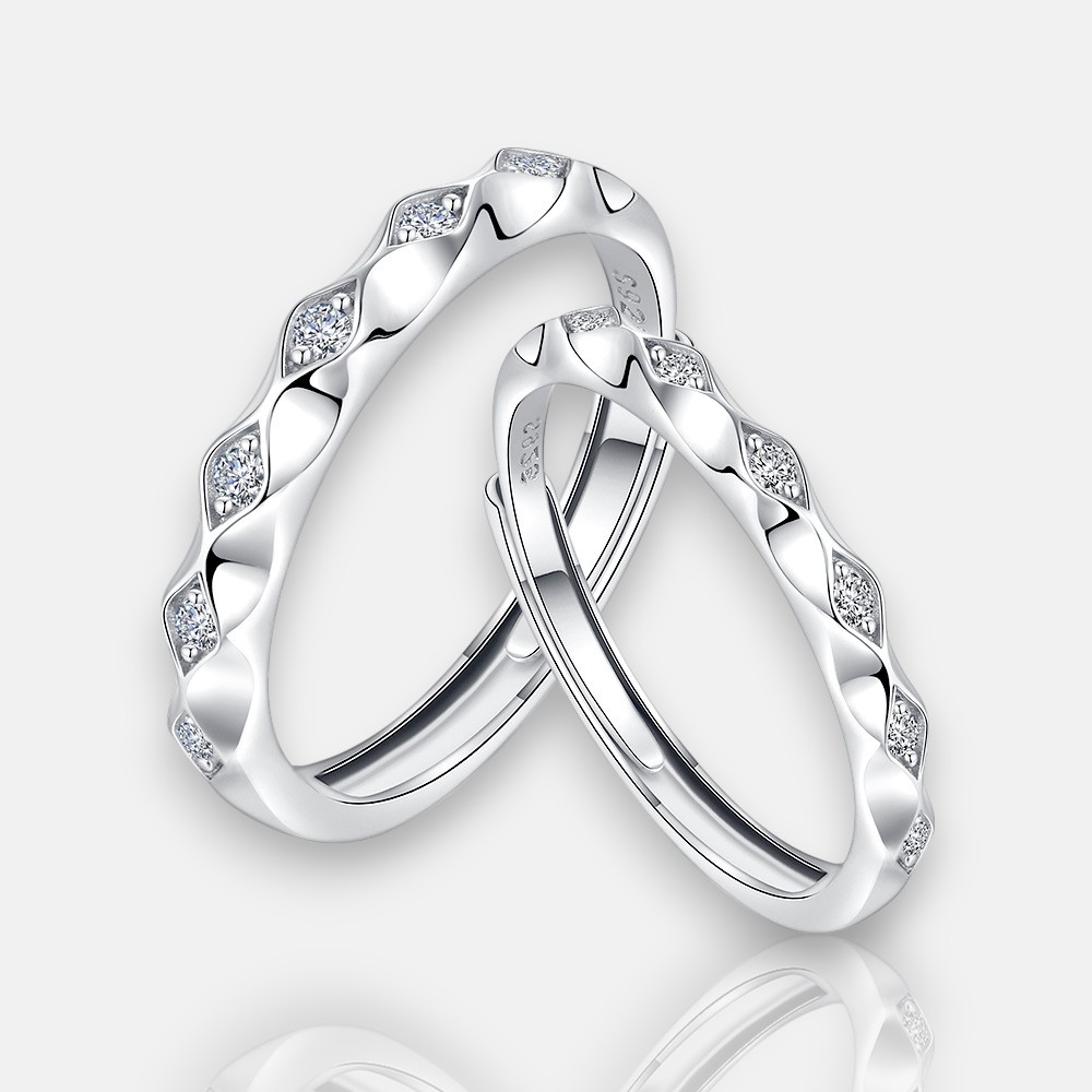 Men Women Matching Wedding Bands | S925 Sterling Silver Couple Rings