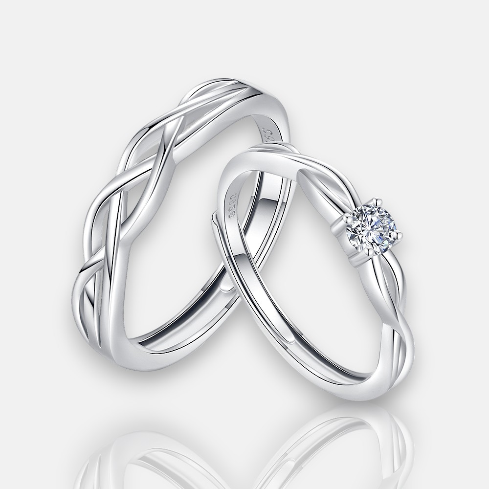 Best Couple Wedding Rings | Minimalist Matching Bands in S925 Silver