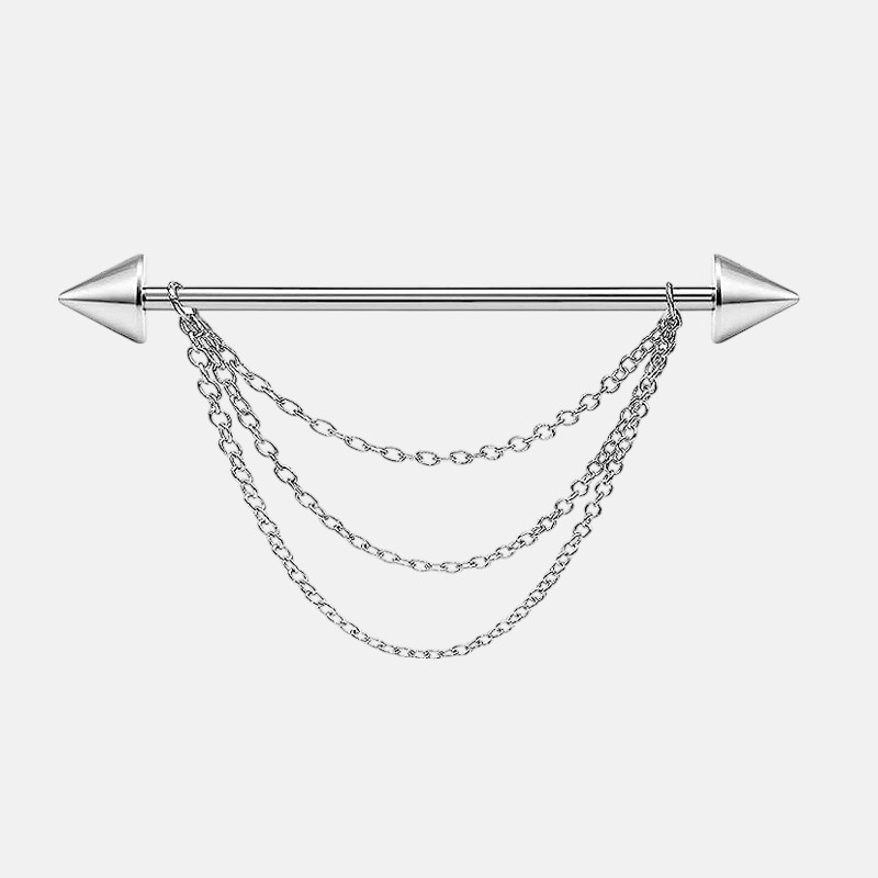 Professional Ear Piercing Jewelry – Industrial Chain Barbell for Cartilage Piercing