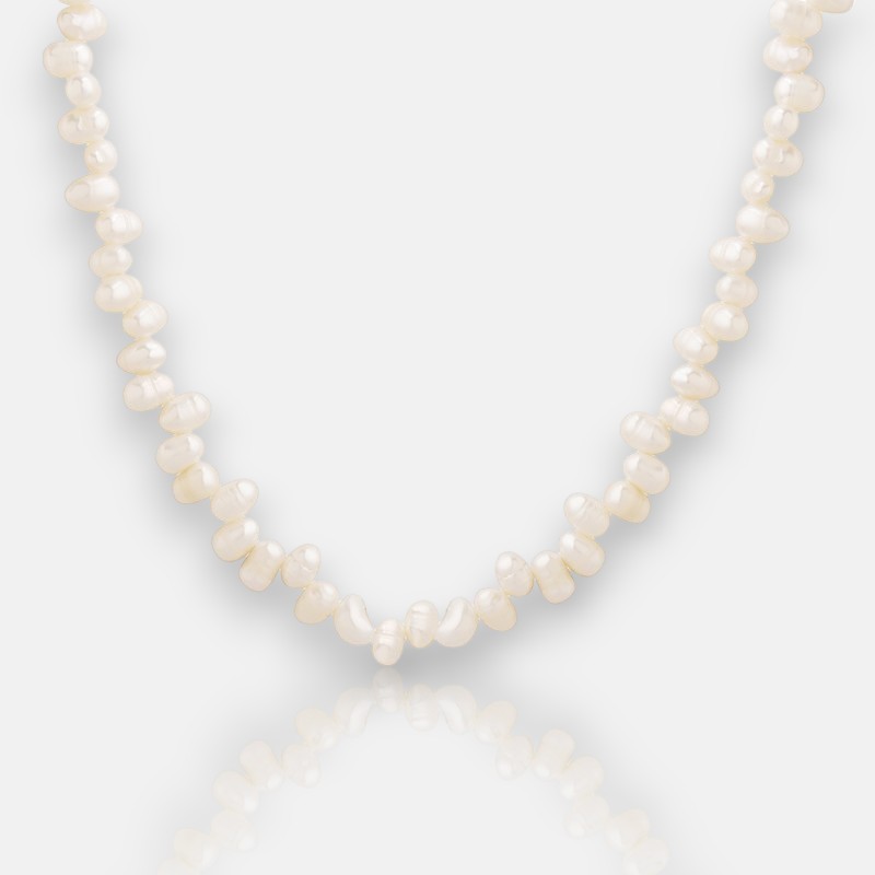 Layered Necklace for Women with Natural Freshwater Cultured Pearls
