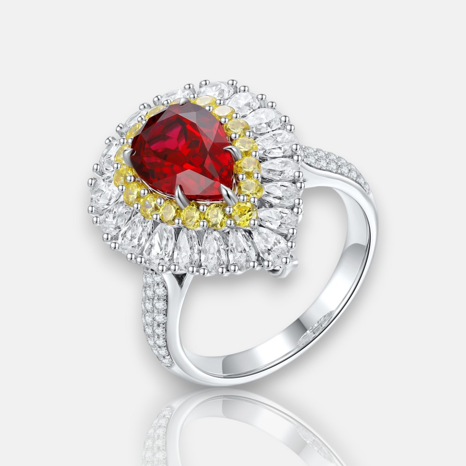 July Ruby Jewelry – 2-in-1 Pendant & Ring in S925 Sterling Silver