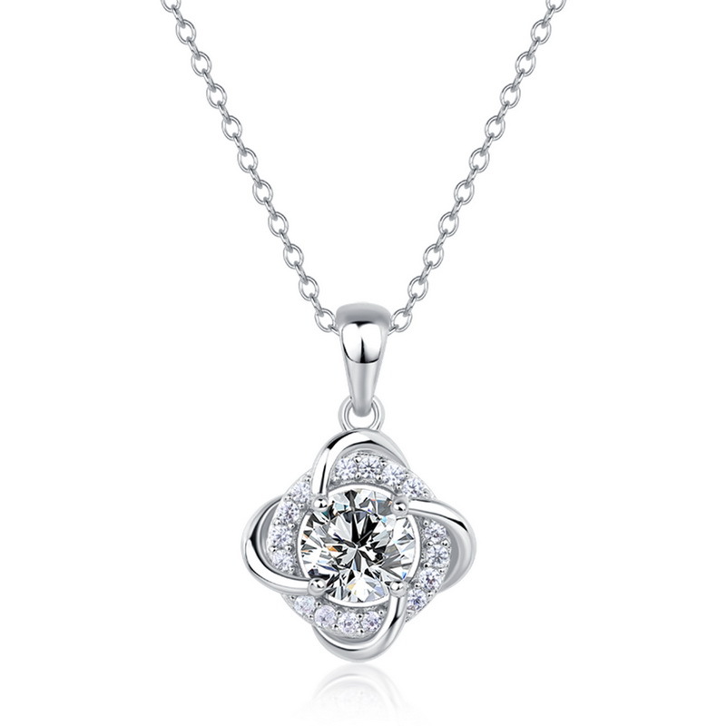 Four-Leaf Clover Jewelry – Windmill-Inspired S925 Silver Pendant Necklace