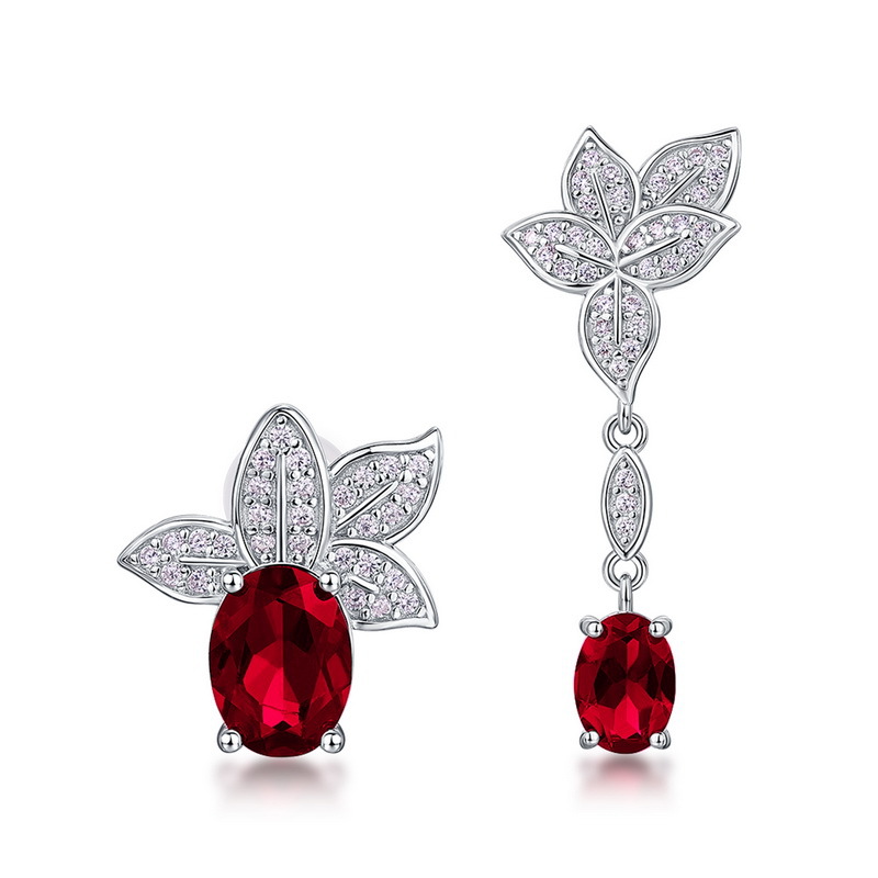 Asymmetrical Earrings – S925 Silver Mismatched Stud and Drop Pair