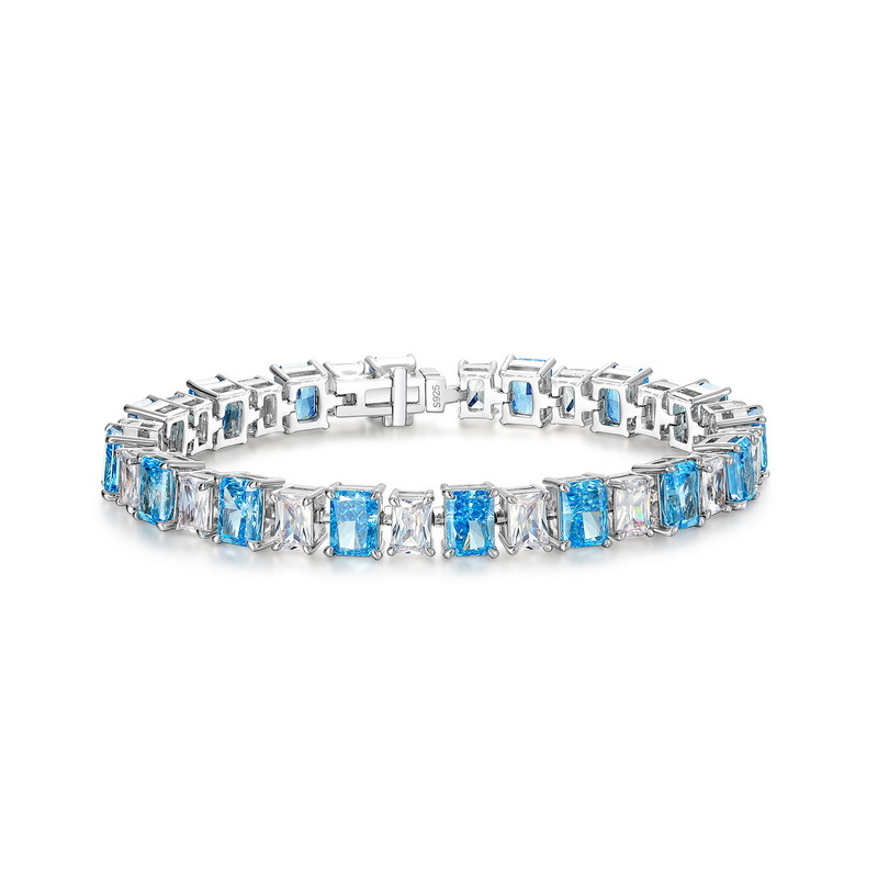 Elegant Ice-Cut Silver Bracelets for Women | S925 Luxury Design