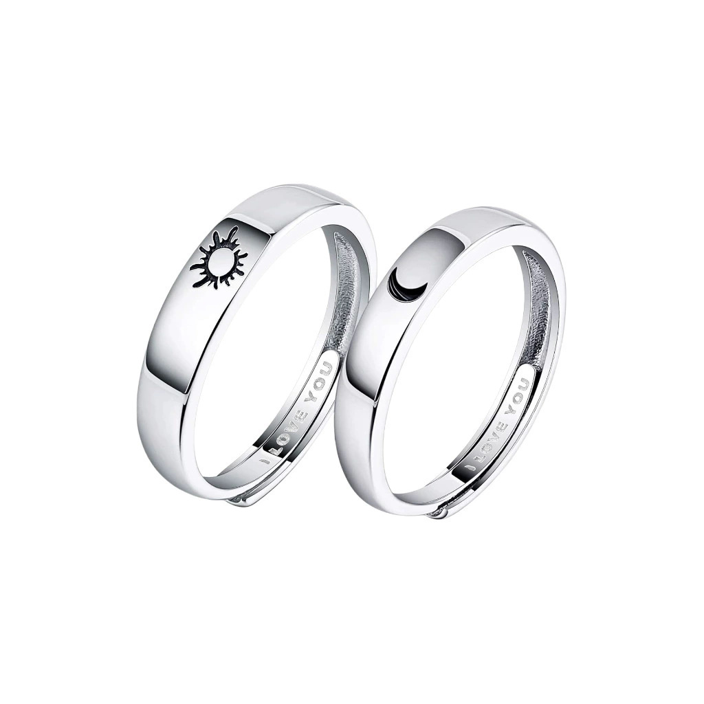 Sun Ring – S925 Adjustable Silver Ring from Sun Moon Ring Set