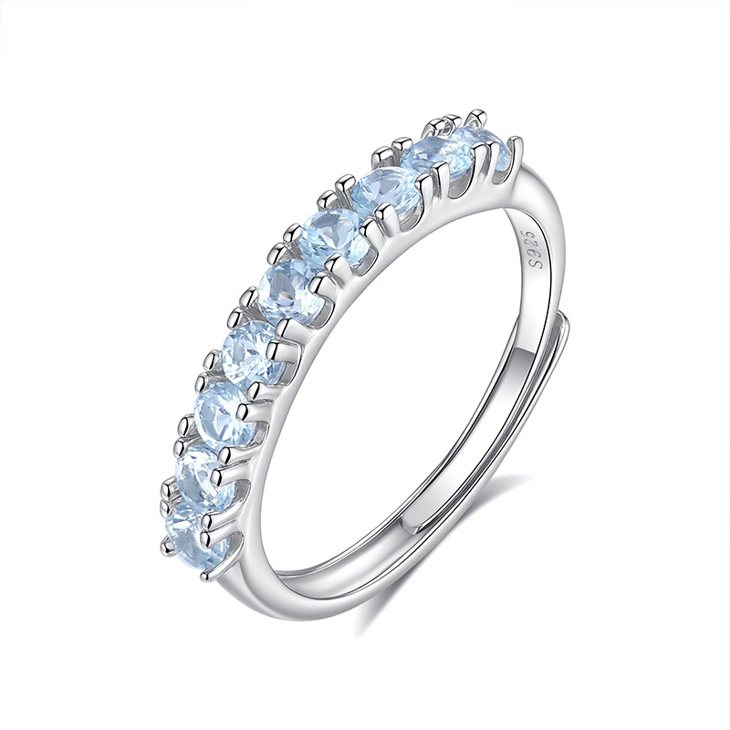 18K Gold Plated Crystal Band – Peridot Stacking Ring in Sterling Silver